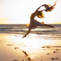 bailarina na praia